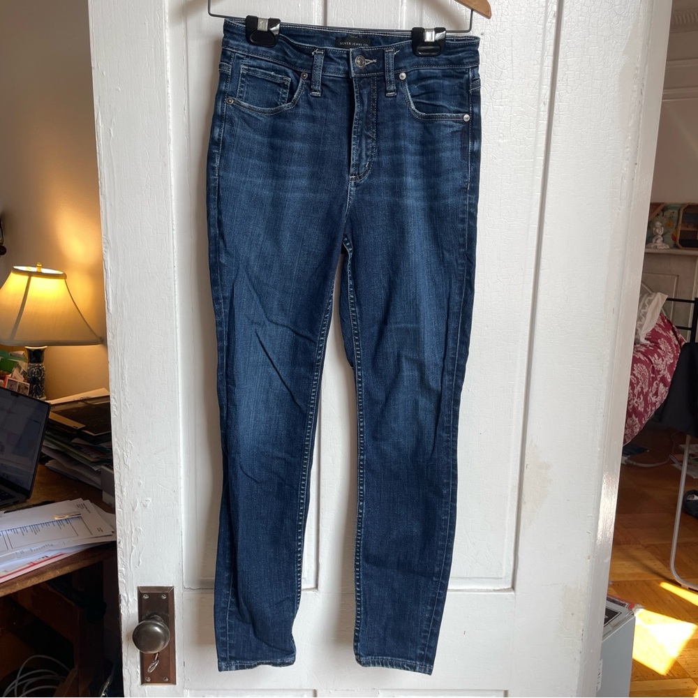 Silver Jeans Classic Blue Denim Skinny Jeans SZ 26